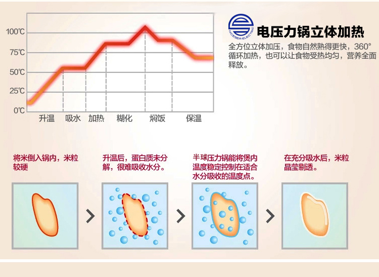 悦海110v60hz出国专用多功能2l电压力锅